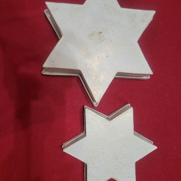 Two Vintage Snowflake or Star shaped boxes with decorative lids - gift box - Picture 5 of 6